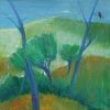 Landschaft mit blauen Bäumen I (30 x 30cm)